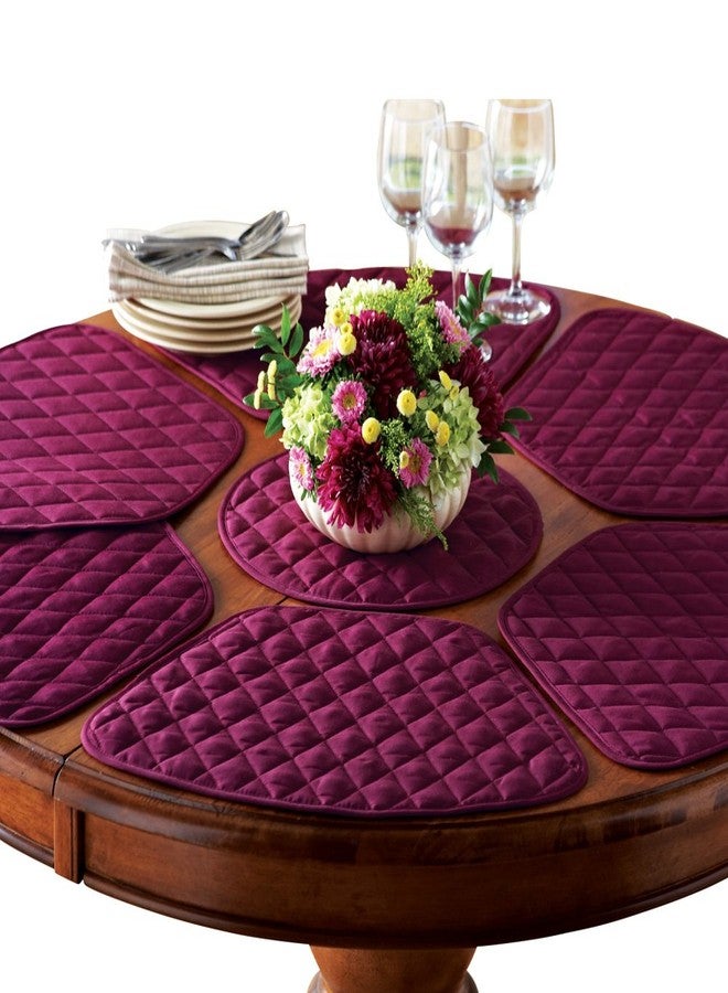 Collections Etc Kitchen Table Placemat and Centerpiece Set - 7 Pc, Red - Image 1