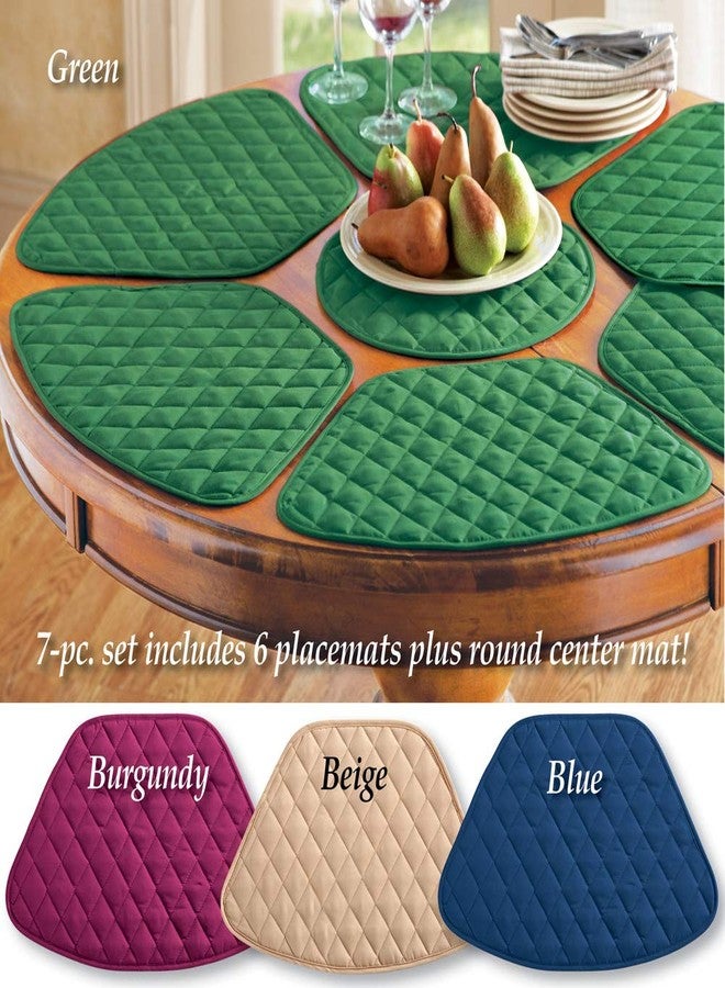 Collections Etc Kitchen Table Placemat and Centerpiece Set - 7 Pc, Red - Image 4