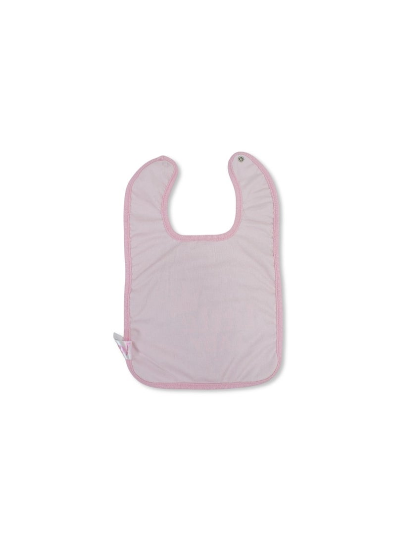 Cotton Bib Pink – with Cute Text - Image 2