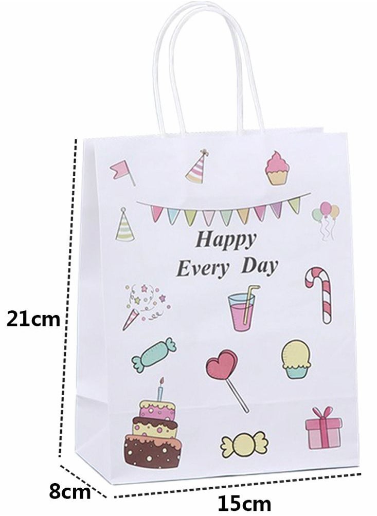 25 Pack Small Natural Paper Gift Bags with Handles Bulk, Kraft Bags for Birthday Party Favors Grocery Retail Shopping Business Goody Craft Bags Cub 15x8x21cm(Happy Every Day) - pzsku/Z0DCC045AF841411C5B7FZ/45/_/1691733998/0b209cd8-1122-4c3d-be07-7d5cc45eac24