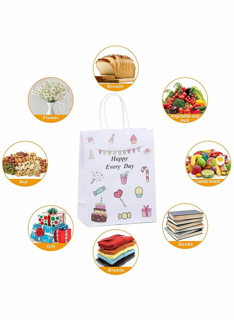 25 Pack Small Natural Paper Gift Bags with Handles Bulk, Kraft Bags for Birthday Party Favors Grocery Retail Shopping Business Goody Craft Bags Cub 15x8x21cm(Happy Every Day) - pzsku/Z0DCC045AF841411C5B7FZ/45/_/1691733998/27b5ed64-41d5-4821-b86b-dea7e8985c2e