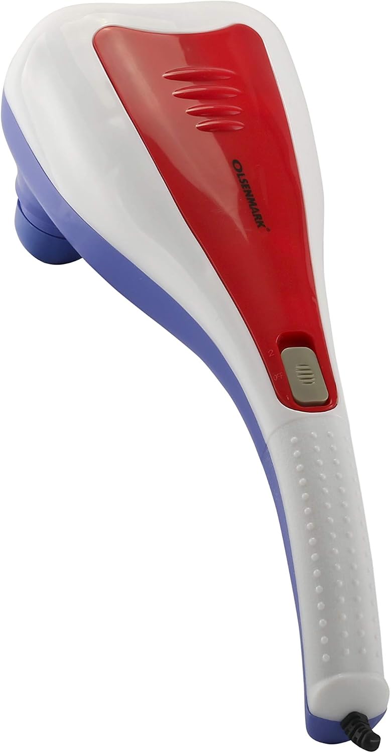 OMM4028 Dual Head Massage Hammer - 2 speed control - 2 Massaging Speed| With an Ergonomic Grip, User-Friendly| Red, Blue - Image 1