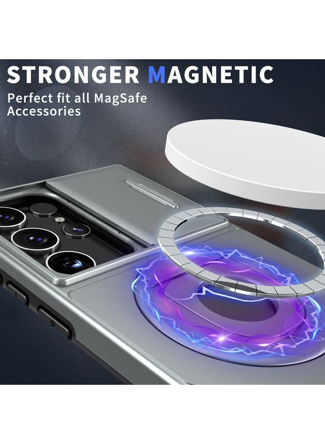 اس-توب جراب لهاتف Samsung Galaxy S23 Ultra 5G Camshield MagSafe Ring Holder Armor جراب هاتف - Image 3