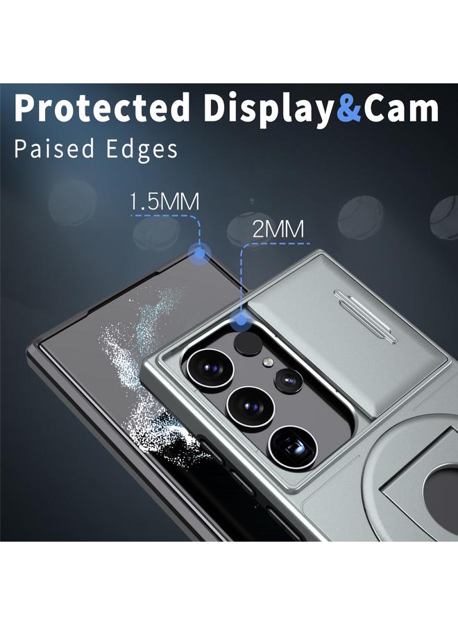 اس-توب جراب لهاتف Samsung Galaxy S23 Ultra 5G Camshield MagSafe Ring Holder Armor جراب هاتف - Image 4