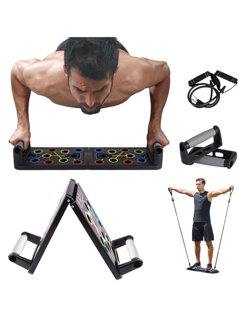 EHOME Portable Multifunctional Push-up Board Set With Handles Foldable Fitness Equipment For Chest Abdomen Arms And Back Training  - Image 1