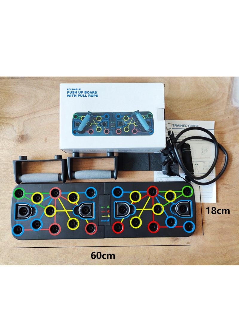 EHOME Portable Multifunctional Push-up Board Set With Handles Foldable Fitness Equipment For Chest Abdomen Arms And Back Training  - Image 2