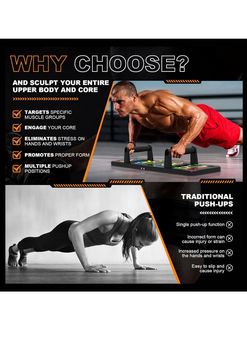 EHOME Portable Multifunctional Push-up Board Set With Handles Foldable Fitness Equipment For Chest Abdomen Arms And Back Training  - Image 4