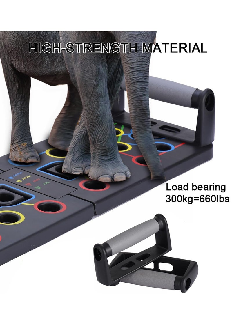 EHOME Portable Multifunctional Push-up Board Set With Handles Foldable Fitness Equipment For Chest Abdomen Arms And Back Training  - Image 5