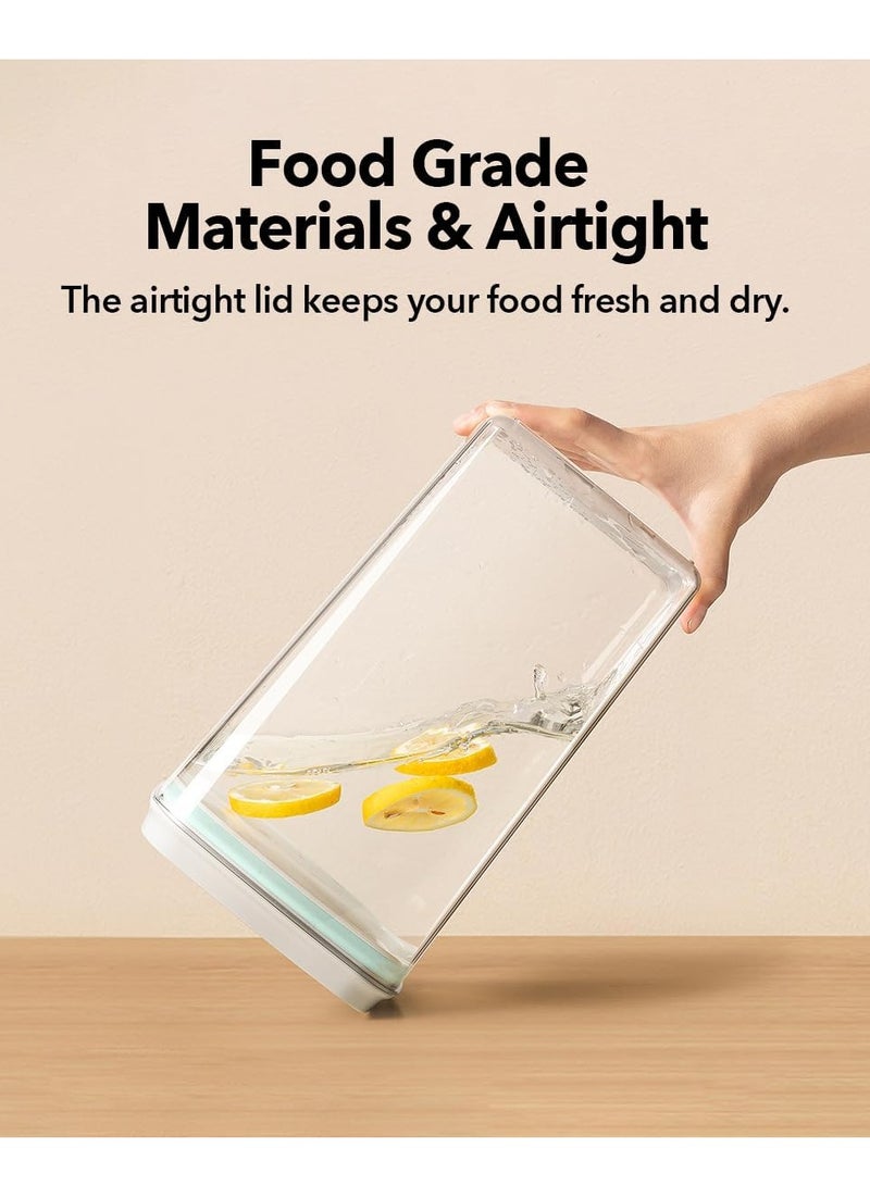 أنكو وعاء تخزين طعام الكلاب الفاخر من Ankou مع مغرفة سعة 130 مل، 4 لتر / 4.2 كوارت / 135 أونصة، وعاء طعام محكم الإغلاق للكلاب والقطط للطعام الجاف والمكافآت، وعاء تخزين طعام القطط خالٍ من مادة BPA، وعاء بلاستيكي قابل للتكديس بغطاء مع غطاء، قطعتان - Image 4