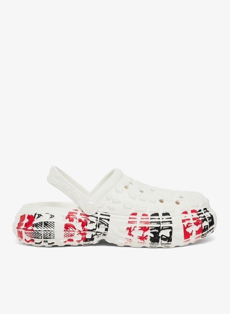 Styli Printed Rugged Sole Strapped Clogs - Image 1