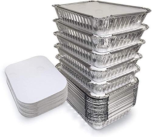 V4L Aluminium Foil Containers with Lid - 450 ml, 50 Pieces, Multicolour - Image 5