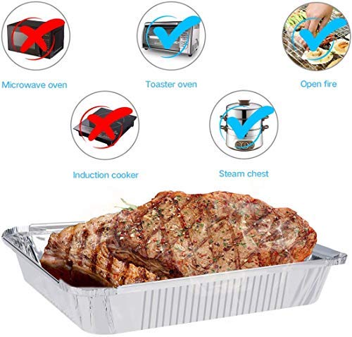 V4L Aluminium Foil Containers with Lid - 450 ml, 50 Pieces, Multicolour - Image 2