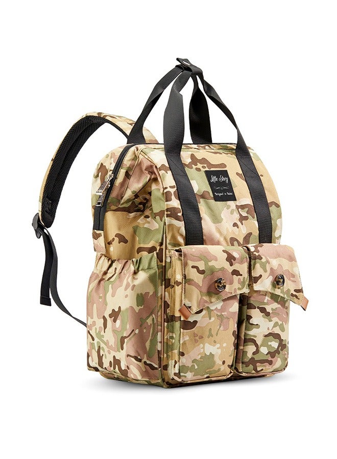 Little Story Elite Diaper Bag With Stroller Hooks And Changing Mat - Camouflage  - Image 3
