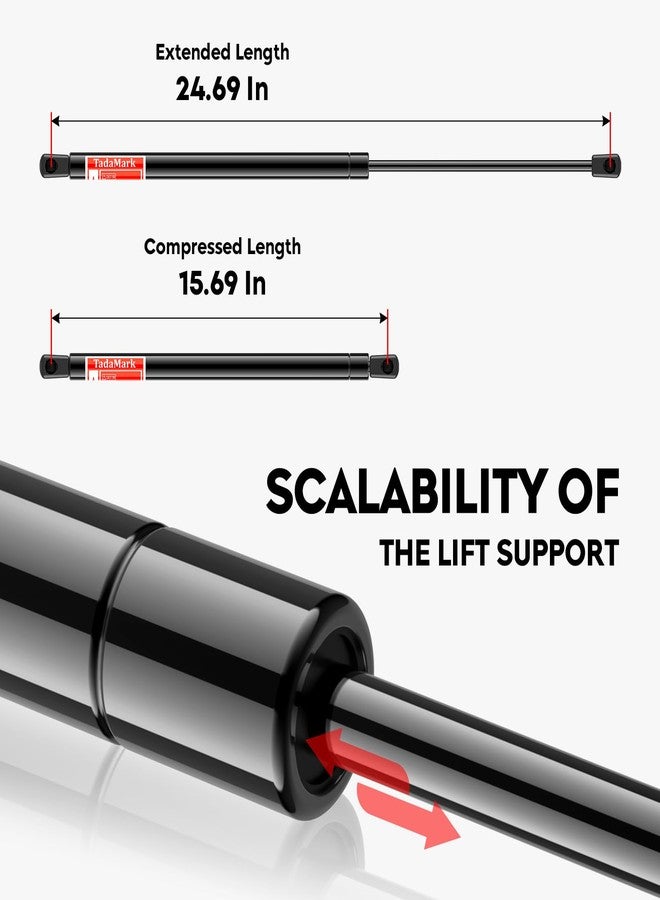 TadaMark Liftgate Struts for 2000-2004 Chevy Suburban 1500 2500, Rear Hatch Lift Support Fit 1995-2004 Tahoe, Trunk Shocks Fit 1999-2004 GMC Yukon, 1999-2004 Cadillac Escalade, 2 Pcs 4557 - Image 5