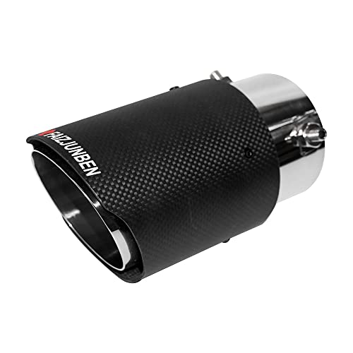 FAIZJUNBEN carbon fiber exhaust tip inlet 2.8" outlet 3.5" length 6.5", frosted carbon fiber exhaust tip - bolt-on, for 1.8"-2.8" OD car exhaust pipe - Image 2
