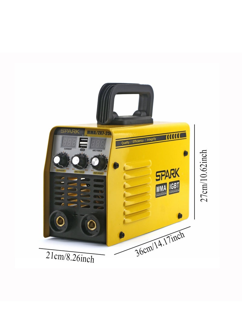 Spark 220V Portable Mini Welding Machine MMA-250 Dual USB Socket Welding Machine With IGBT UAE Spot 20-120A Lightweight Welding Machine Dual Welding Machine Home Manual Welding, Without Battery  - Image 3