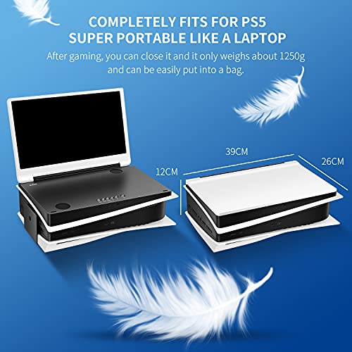 G-STORY شاشة ألعاب محمولة GSTORY 156 بوصة IPS 2K 120Hz مدمجة مع PS5 غير متضمنة 2560X1440 مع 2 منفذ HDMI FreeSync مكبر صوت ستيريو مدمج 2 UL 2K120Hz - Image 3