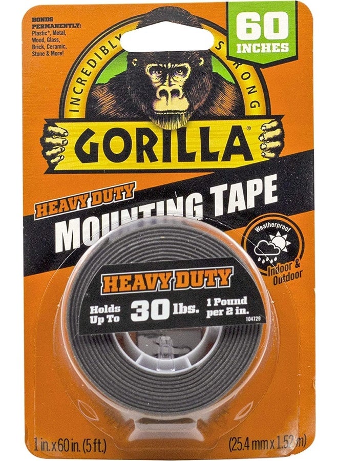 Gorilla Heavy Duty Double Sided Mounting Tape, 1" x 60" - Image 1