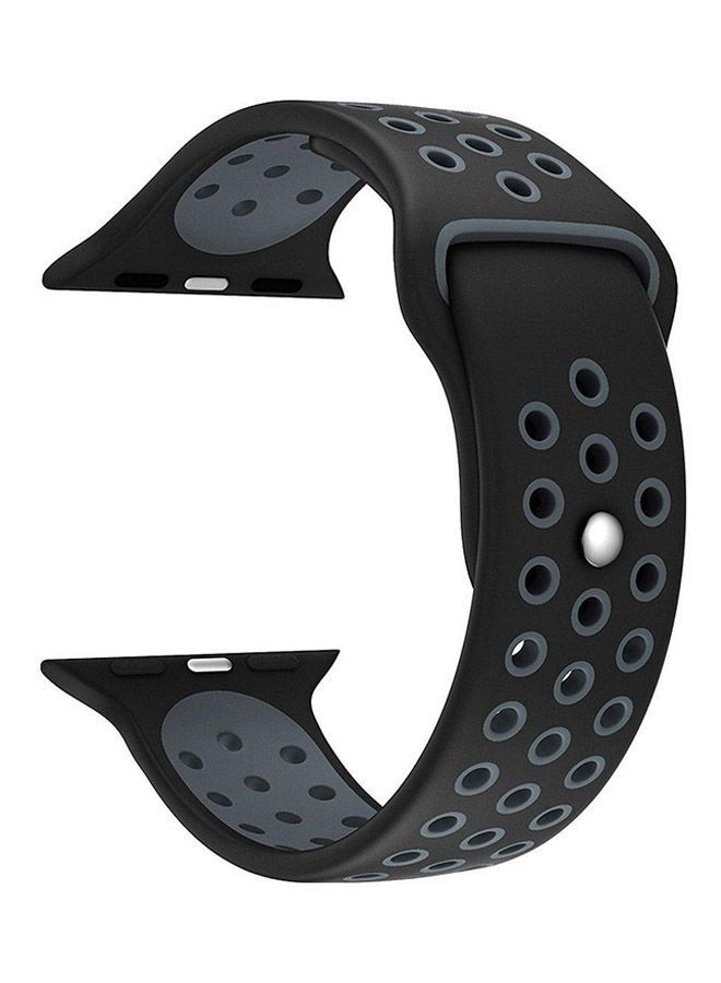 حزام بديل لساعة Apple Watch Series 5/6/7 42/44/45 ملم أسود / رمادي - Image 2