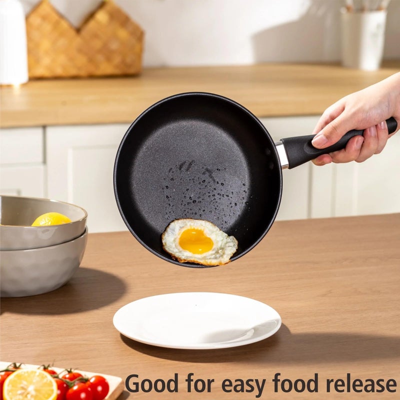 8 Inch Non Stick Aluminum Frying Pan Black Dishwasher Safe - Image 5