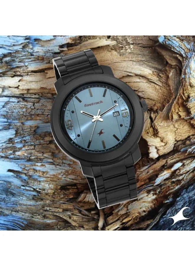 fastrack Men's Analog Round Shape Stainless Steel Wrist Watch - 3246NM01 - 52 Mm - Image 1