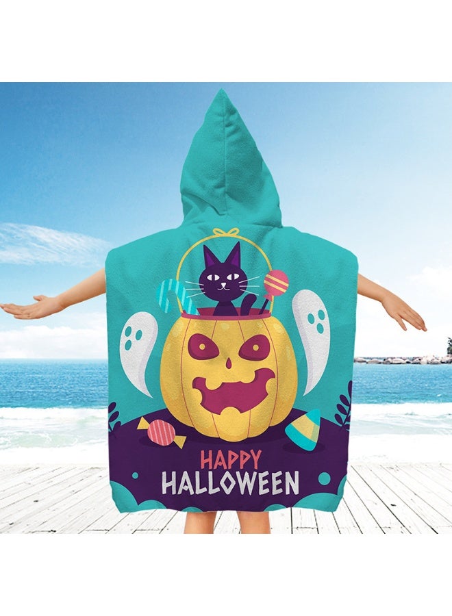 NIBEMINENT Kids Hooded Towel Cape - Microfiber Swim & Beach Bathrobe, Super Absorbent & Quick-Dry Towel for Children (60x60cm)