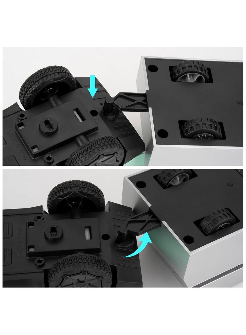 TOY GARDEN 1:32 Scale Simulation of Tesla Cybertruck Diecast Pickup Truck Model with Bike & Trailer – Alloy Toy Car with Sound & Light for Kids & Collectors - Image 5