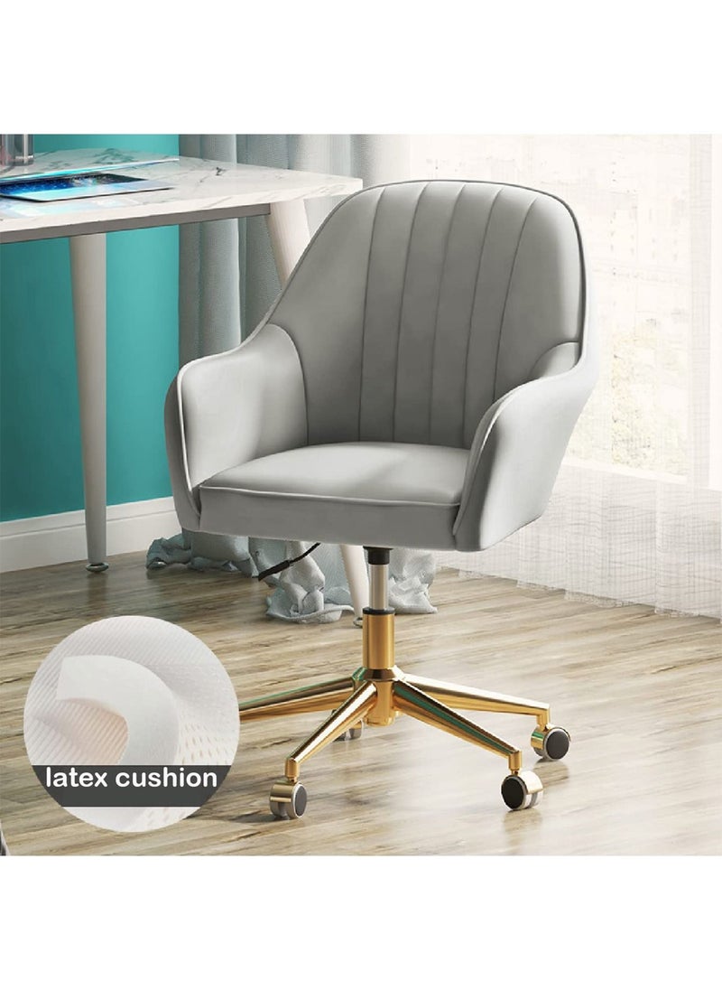 GT-Wheel - Mid Back Modern Home Office Desk Chair with Gold Adjustable Base Swivel - Image 1
