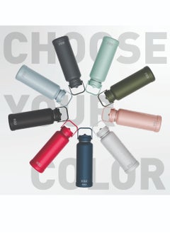 BEOLA 750ml Vacuum Insulated Water Bottle, Double Wall Thermolab series Stainless Steel Drinking Flask with Straw Lid & Wide Mouth, 2 lids, Hot Cold Thermos Sports Bottle, 24oz (Mountain Black)  - Image 5