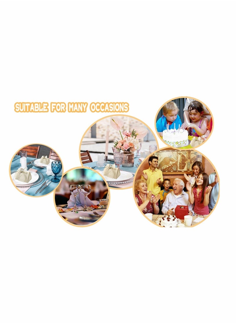 20 قطعة صناديق حلوى الزفاف صناديق هدايا الزفاف بلون البيج صناديق حلوى الشوكولاتة مع خرز خشبي وشريط لزفاف حفل الزفاف حفل المعمودية حفل استقبال المولود حفلة عيد الميلاد لوازم الزينة - Image 5