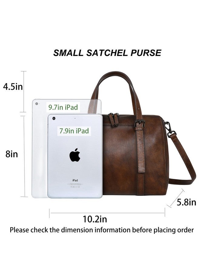 Iswee Leather Purses and Handbags Hobo Crossbody Bags for Women Vintage Purse Small Top Handle Bags Zipper Tote Bag(Coffee) - Image 1