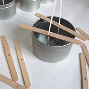 R Wellness Candle Making Wicks | 7 Inch Cotton Wicks (50 Pcs) with 10 Wick Holders | DIY Candle Making Supplies for Jar Candles, Wax Candles & Home Craft Use - Image 5