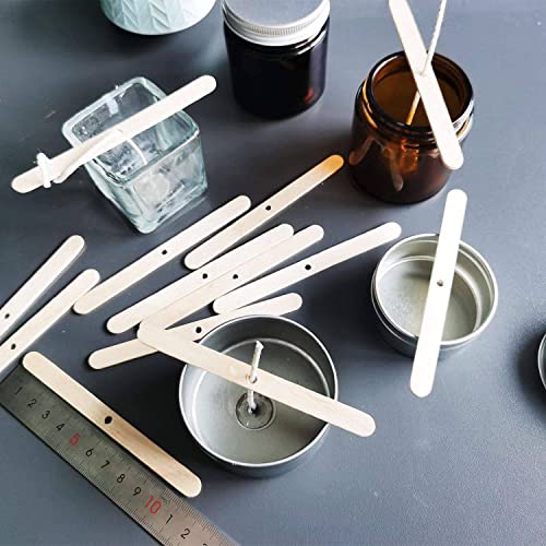 R Wellness Candle Making Wicks | 7 Inch Cotton Wicks (50 Pcs) with 10 Wick Holders | DIY Candle Making Supplies for Jar Candles, Wax Candles & Home Craft Use - Image 4