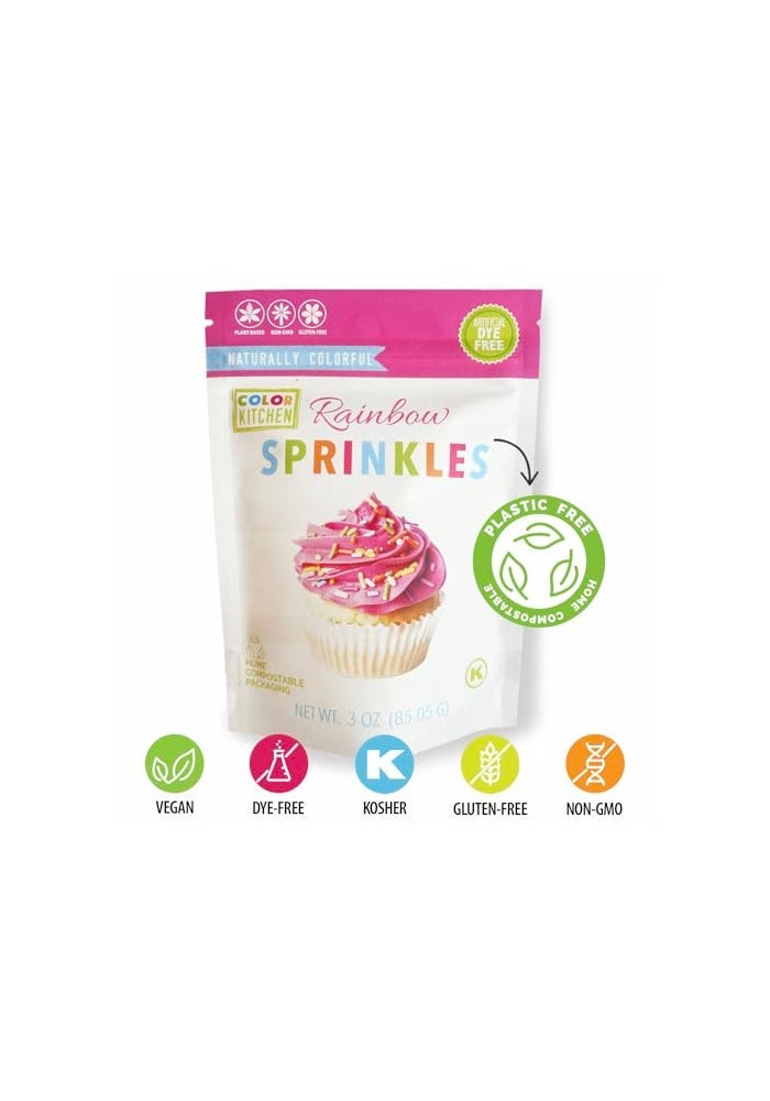 ColorKitchen Color Kitchen Rainbow Sprinkles Natural Ingredients Baking Cake Decorations Ice Cream Cookie Artificial Dyefree PlantBased Colors GlutenFree NonGMO No Hydrogenated Oils SoyFree Kosher 3 OZ - Image 5