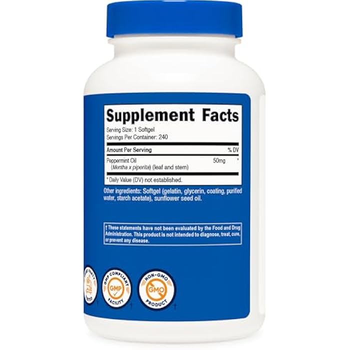 Nutricost Peppermint Oil Softgels (240 SFG) (50 MG) - Gluten Free, Third Party Tested and GMO Free - Image 5
