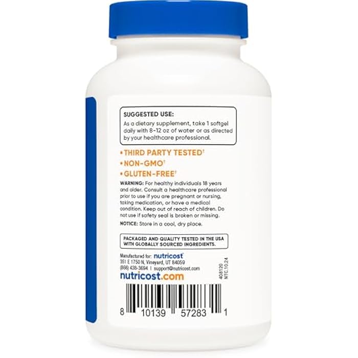 Nutricost Peppermint Oil Softgels (240 SFG) (50 MG) - Gluten Free, Third Party Tested and GMO Free - Image 4