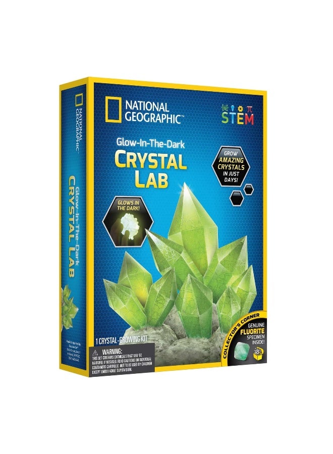 NATIONAL GEOGRAPHIC Glow-In-The-Dark Crystal Lab Kit (Green)  - Image 1