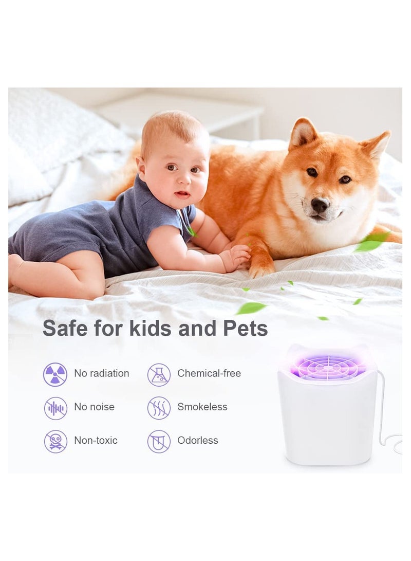 Zikra Mosquito Killer Lamp, UV Insect Zapper USB Charging Bug Zapper Portable Electric Fly Killer USB Bug Zapper Electric Fly Trap Bug Zapper for Camping, Bedroom, Kitchen, Office, Home, Safe for Kids Pets - Image 3