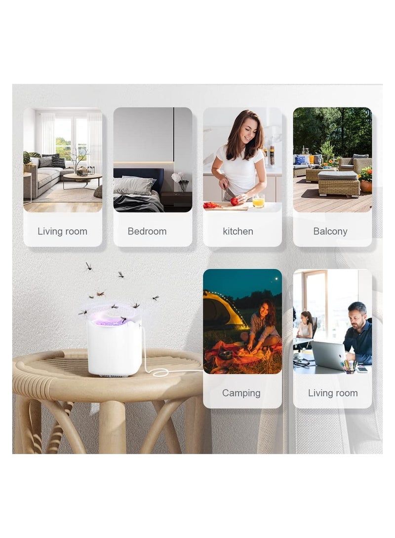 Zikra Mosquito Killer Lamp, UV Insect Zapper USB Charging Bug Zapper Portable Electric Fly Killer USB Bug Zapper Electric Fly Trap Bug Zapper for Camping, Bedroom, Kitchen, Office, Home, Safe for Kids Pets - Image 5