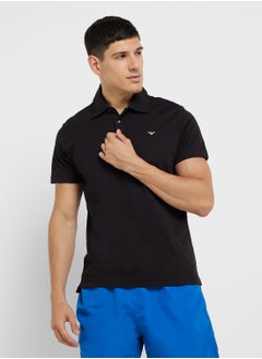 EMPORIO ARMANI Beachwear Logo Polo Shirt  - Image 1