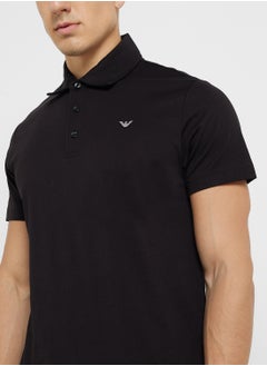 EMPORIO ARMANI Beachwear Logo Polo Shirt  - Image 3