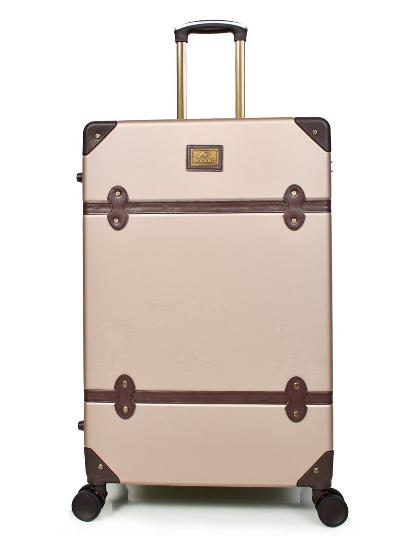 مورانو حقائب سفر كلاسيكية مورانو 4 قطع بعجلات دوارة وقفل أمان مقاسات : 28''-24''-20''-14 أنش لون (ذهبي/بني) - Image 5