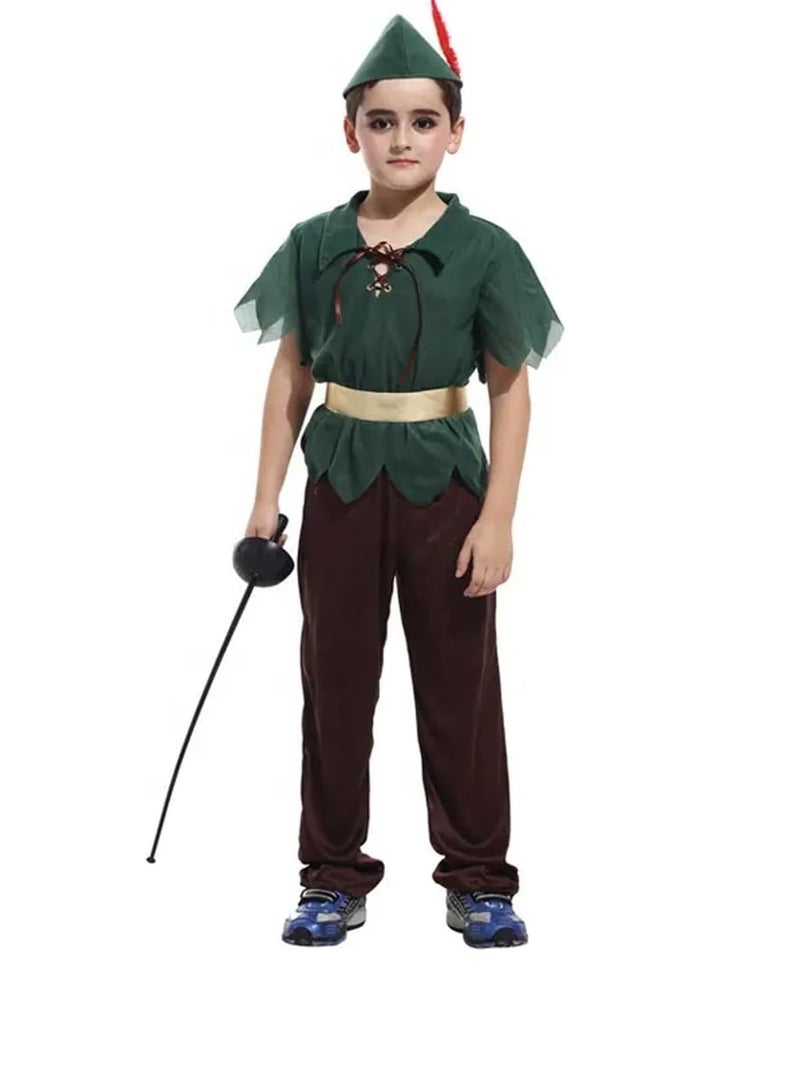 Brain Giggles BrainGiggles Peter Pan Costume Kids Cartoon Character Costume Set Halloween Fancy Dress for Boys - Image 1