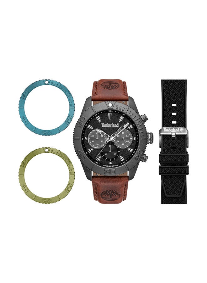 Timberland Men Carrigan Interchangeable Strap & Bezel Chronograph Watch for Men, 44mm - Image 1