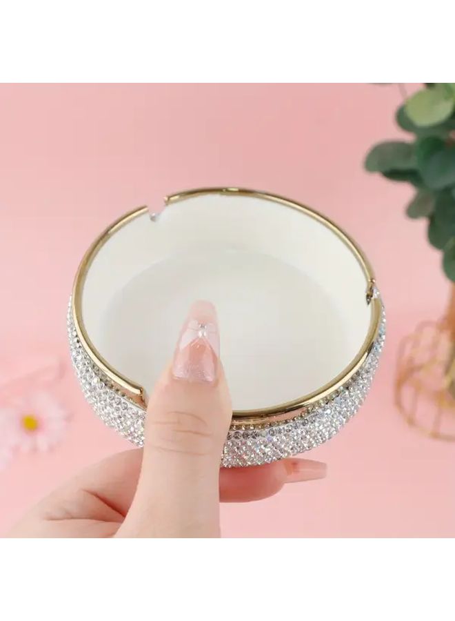 Green Diamond Ashtray Portable Thickened Ceramic Office Home Gift - Image 5