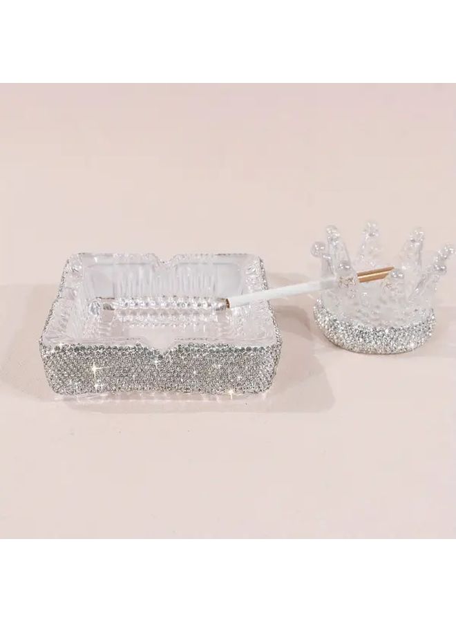 Green Diamond Ashtray Portable Thickened Ceramic Office Home Gift - Image 4