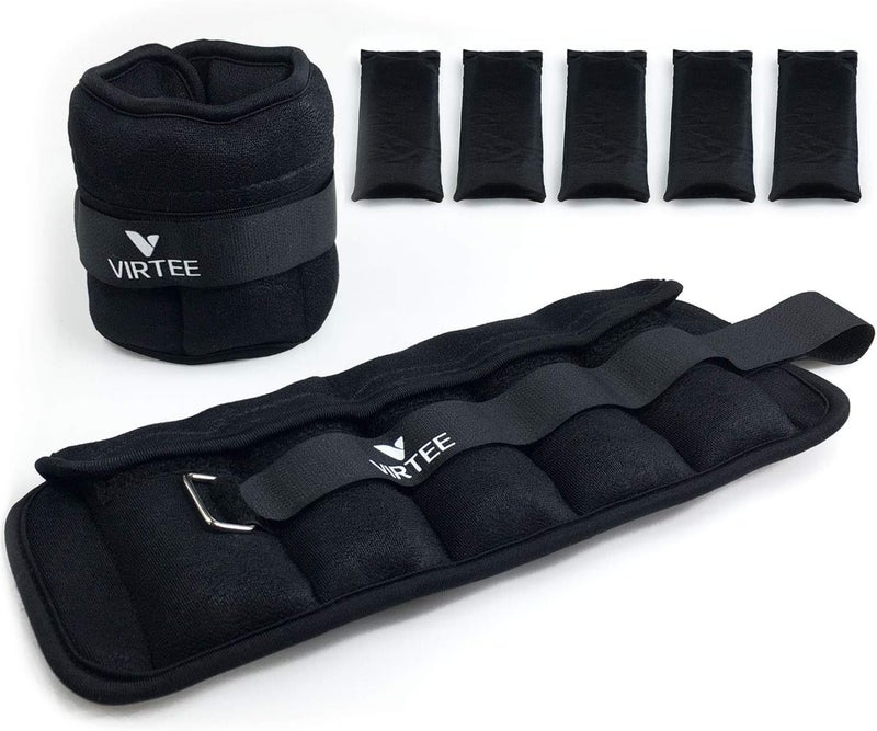 Virtee Adjustable Ankle Weights, 3/7/10 Lbs Pair Arm Leg Weights Set for Men and Women, Weighted Ankle Weight for Jogging, Walking, Gymnastics, Aerobics, Physical Therapy - Image 1