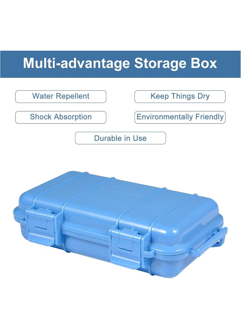 SYOSI Protective Hard Case with Foam, Shockproof Waterproof Airtight Storage Box for Outdoor Gear Tools and Phone, Durable Grip Handle and Secure Locking, 16.7x8.8x4.6cm for Camping Hiking Travel, Blue - Image 5