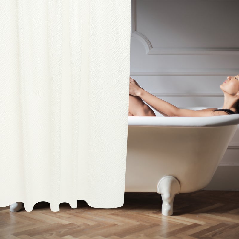 🚽 ستائر دش مقاومة للماء م البوليستر متي ة وسهلة التركيب للحمام - Image 1