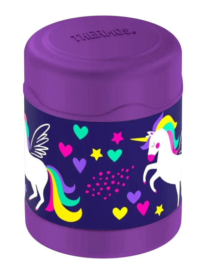 ترموس حافظة طعام ستانلس ستيل للأطفال بتصميم يونيكورن - ٢٩٠ مل